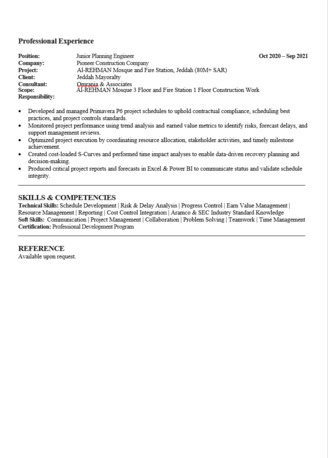 Riyadh, Job Seekers, Planning Engineer