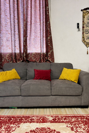 Khobar, Furniture, SAR 450,  Home Center Sofa Grey Color In Good Condition