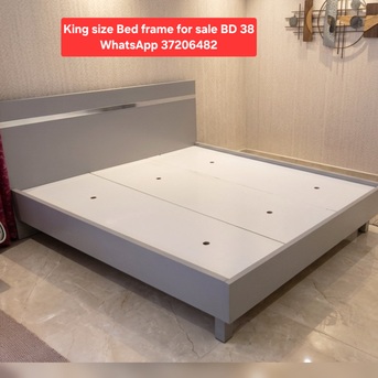Manama, Furniture, BHD 37,  ✅️ King Size Bed Frame For Sale In Good Condition With Delivery