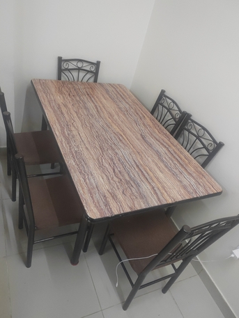 Riyadh, Furniture, SAR 200,  Dinning Table 6 Chairs Good Condition Nominal Size And Weight  Available In Mansoura