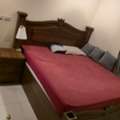 SAR 700,  Urgent Sale &ndash;King Size Wooden Cot & Wardrobe