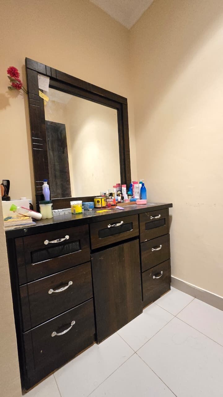 Khobar, Furniture, SAR 700,  Urgent Sale &ndash;King Size Wooden Cot & Wardrobe