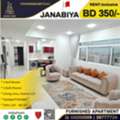BAH 350/month,  Furnished,  2 BR,  Fully Furnished Modern Apartment For Rent In Janabiya