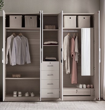 Riyadh, Furniture, SAR 1400,  Hayden 5-Door Wardrobe With Drawers