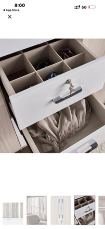 Riyadh, Furniture, SAR 1400,  Hayden 5-Door Wardrobe With Drawers