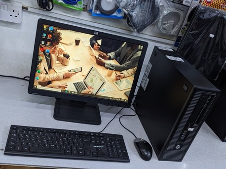 Manama, Computers, BHD 68,  HP Core I5 6th Generation 3.2Ghz 8GB RAM 250GB SSD 19" Monitor Computer Set Ready To Use