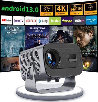 Manama, Computers, BHD 37,  New BoxPack 4K UHD Android Projector Bring The Big Screen At Home YouTube,Smart Phone View