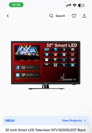 Khobar, Appliances, SAR 250,  Nikai Smart TV 32inch LED TV Television