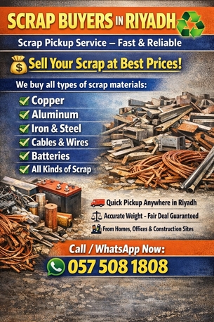 Al Olaya, Items Wanted, Best Scrap Buyers In Riyadh 0575081808