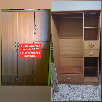 Manama, Furniture, BHD 37,  ✅️ Cupboard 3 Door 4 Sale In Good Condition With Delivery