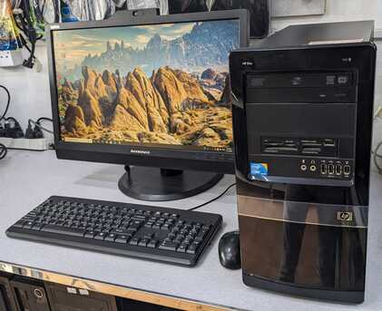 Manama, Computers, BHD 63,  Hp I5 PC 8GB RAM SSD Fast Work 22" FHD Monitor Built-in Camera, Speaker Teams,Zoom Instal