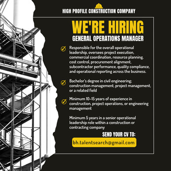 Manama, Jobs, General Operations Manager