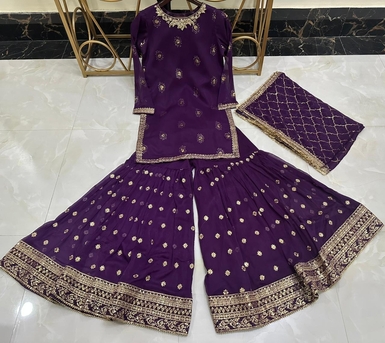 Thuqbah, Clothing & Accessories, SAR 230,  Ready To Wear Chiffon Embroidered With Gharara