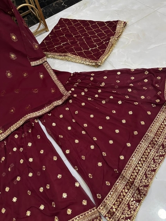 Thuqbah, Clothing & Accessories, SAR 230,  Ready To Wear Chiffon Embroidered With Gharara