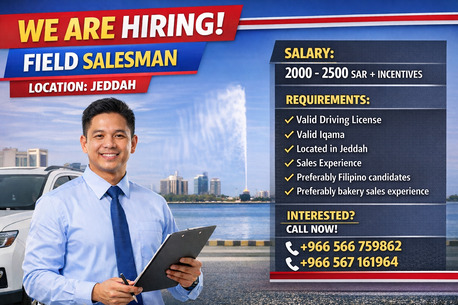 Jeddah, Jobs, Hiring Van Salesman