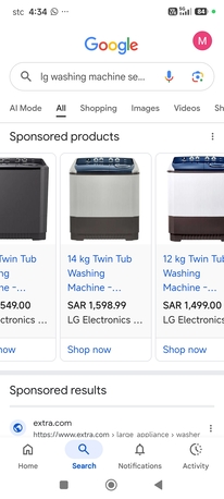 Riyadh, Household Items, SAR 600,  LG Semi Automatic Washing Machine (hardly Used)