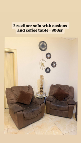 Jeddah, Furniture, SAR 800,  2 Recliner Home Box With Coffee Table