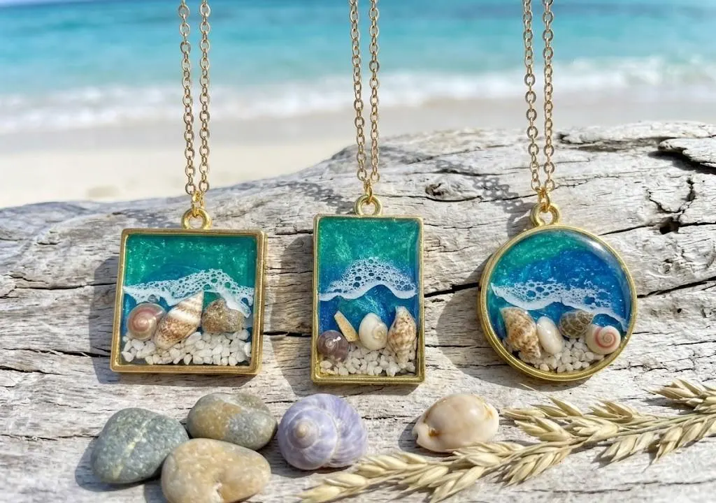 Faisalabad, Jewelry, PKR 10003000,  Handmade Custom Resin Earrings - Real Dried Flowers, Glitter Or Ocean Wave | Personalized