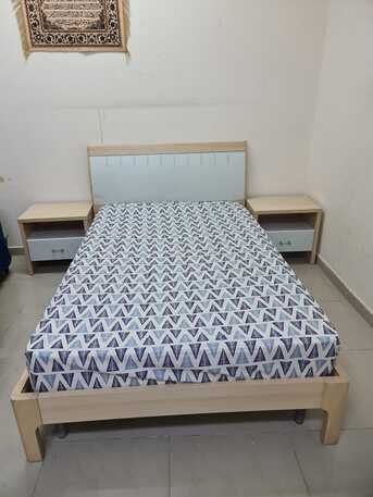 Al Khobar Al Shamalia, Furniture, SAR 650,  Complete Bed Set &ndash; 120cm Bed + Spring Mattress + 2 Bedside Tables (city Walk)