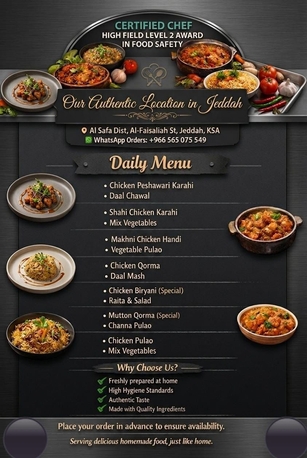 Jeddah, Delivery, Home Made Food