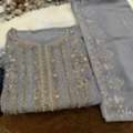 SAR 250,  UnStitch 3Pc Chiffon HeavyWorked
