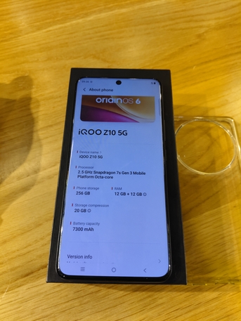 Riyadh, Mobile Phones, SAR 1000,  Vivo Iqoo Z 10 12+12 Ram 256 Gn