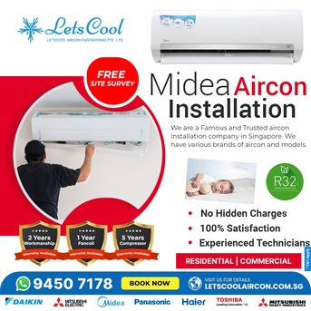 Singapore, Air Conditioners, SGD 999,  Midea Aircon Installation