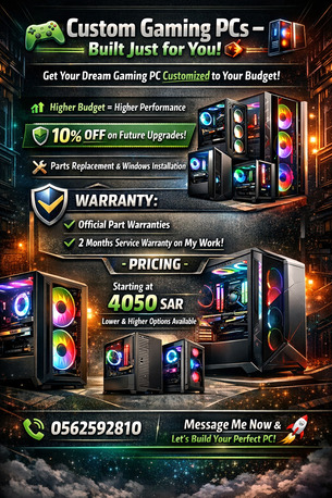 Jeddah, Technical, Customised Gaming PC Builder