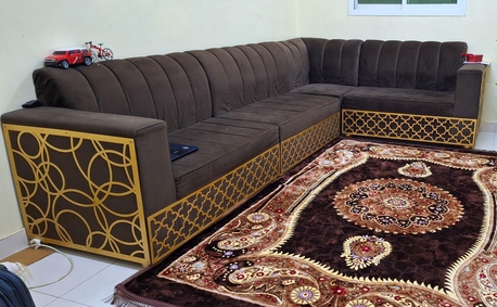 Al Iskan, Furniture, SAR 300,  Neat & Clean L Shape Sofa Set For Sale &ndash; Al Iskan, Riyadh, Saudi Arabia (SAR 300)