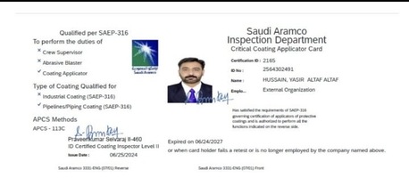 Jubail, Job Seekers, I&rsquo;m Looking Jobs For Coating Foreman, Coating Applicator Aramco Approved