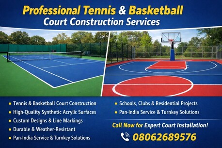 Mumbai, Construction, Professional Tennis & Basketball Court Construction Services