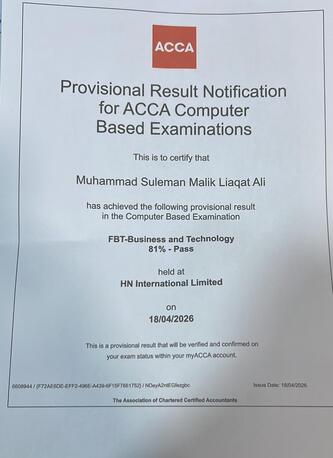 Jeddah, Lessons Offered, &ldquo;Pass ACCA Exams With 75&ndash;85% Marks &ndash; Expert Coaching Available&rdquo;