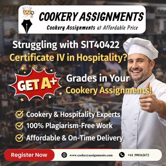 Sydney, Education, SIT40422 Certificate IV In Hospitality Assignment Help | Cookery Experts