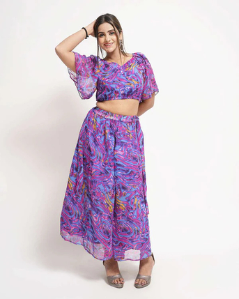 New Delhi, Clothing & Accessories, INR 1299,  Buy Now Stylish Multi-Color Printed Coord Set For Women Online At FashionTownie