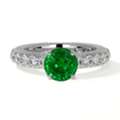 USD 4747,  Shop AAAA Quality 1.19 Cts Emerald Ring With Diamonds At GemsNY