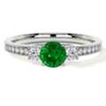 USD 1440,  Classic 0.85cttw Lab Grown Emerald Engagement Ring From GemsNY