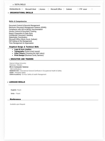 Riyadh, Job Seekers, DOCUMENT CONTROLLER