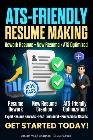 Dammam, Career Counseling, ATS CV Making. Get Your Professional ATS Friendly CV Made Within 48 Hours