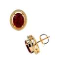 USD 6256,  14k Yellow Gold Ruby Stud Earring - Buy Now