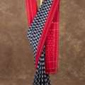 Designer Black Saree For Sankranti With Red Border | Mavuris