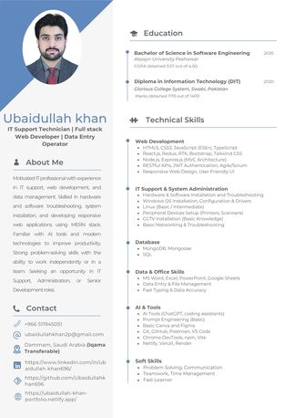 Jubail, Job Seekers, IT Support | IT Administrator | Computer Operator | Web Dev Available (Transferable Iqama)