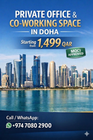 Doha, Offices, QAR 1499,  00 Sq. Meter,  ⚡ Private Offices & Co-working In Doha | From QAR 1,499 | MOCI Approved