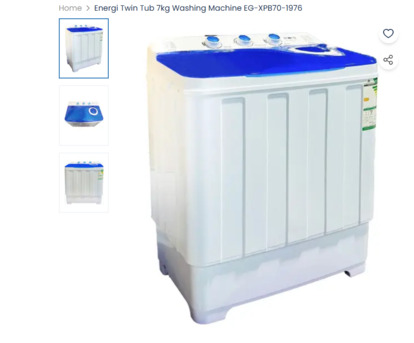 Jeddah, Electronics, SAR 250,  Energi Twin Tub 7kg Washing Machine