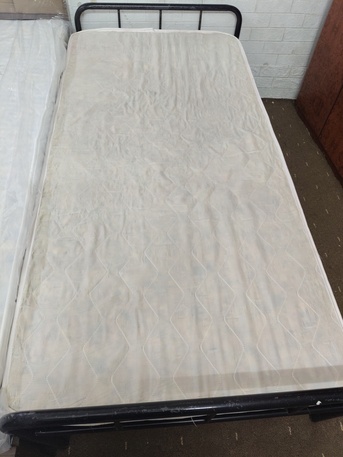 Riyadh, Furniture, SAR 30,  Single Iron Bed With Matress@Hara