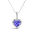 USD 79787,  For Sale: 1ct Heart Tanzanite Pendant With 0.125cttw Diamond
