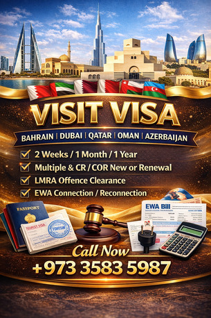 Cali, Travel, Tourist Visit Visa For Bahrain. Dubai Qatar Oman
