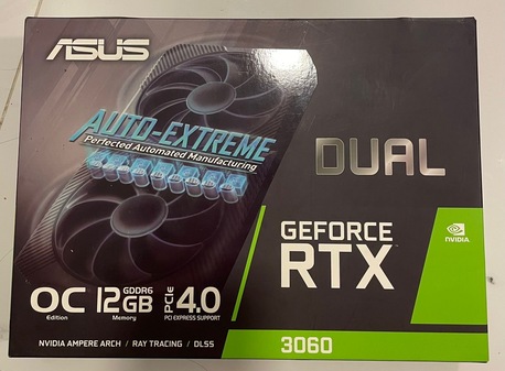 Dammam, Computers, SAR 1800,  ASUS Dual RTX 3060 12GB OC - Brand New Unopened - جديد بتغليف المصنع