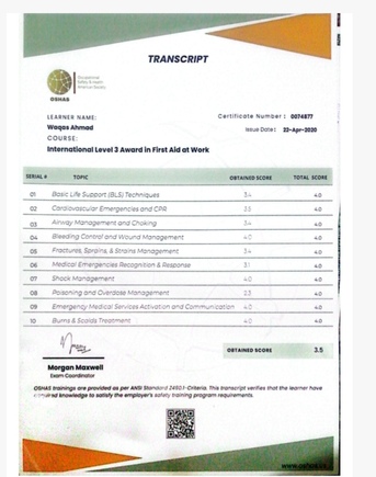 Islamabad, Job Seekers, I Want A Safety Officer Job I Have Many Experiance