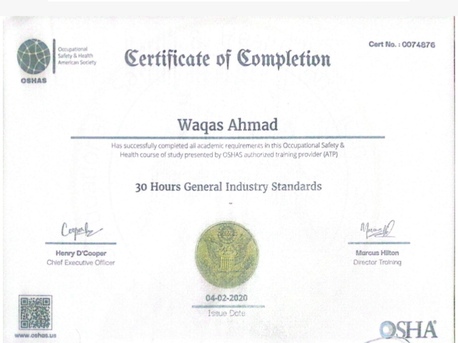 Islamabad, Job Seekers, I Want A Safety Officer Job I Have Many Experiance