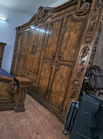 Al Wizarat, Furniture, SAR 1000,  Full Furniture Set For Sell SAR 1000 King Size Bed, Dressing Table, Wardrobe,two Small Cab